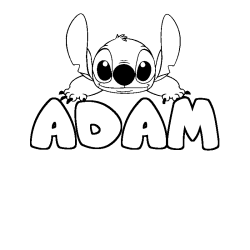 ADAM - Stitch background coloring