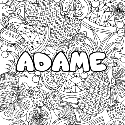 ADAME - Fruits mandala background coloring