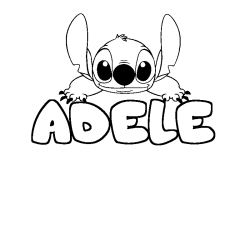 ADELE - Stitch background coloring