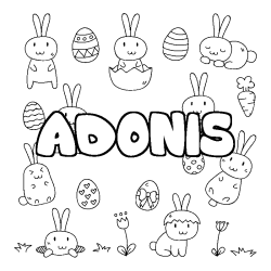 ADONIS - Easter background coloring