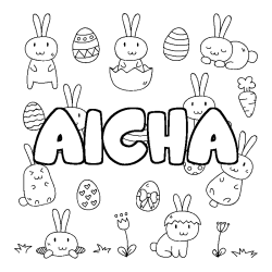 AICHA - Easter background coloring