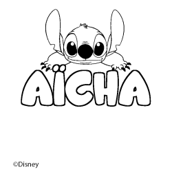 A&Iuml;CHA - Stitch background coloring