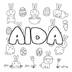 AIDA - Easter background coloring