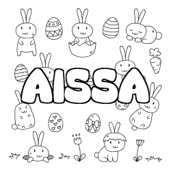AISSA - Easter background coloring