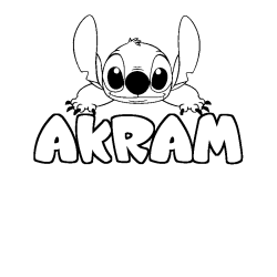 AKRAM - Stitch background coloring