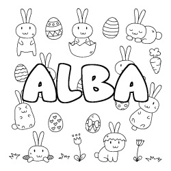 ALBA - Easter background coloring