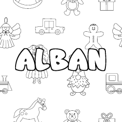 ALBAN - Toys background coloring