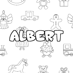 ALBERT - Toys background coloring