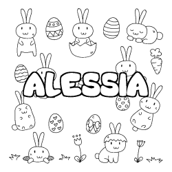 ALESSIA - Easter background coloring