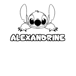 ALEXANDRINE - Stitch background coloring