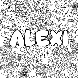 ALEXI - Fruits mandala background coloring