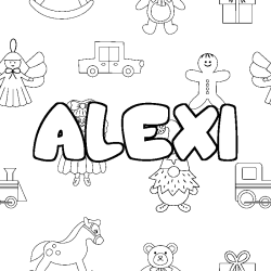 ALEXI - Toys background coloring