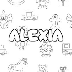 ALEXIA - Toys background coloring