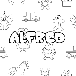 ALFRED - Toys background coloring