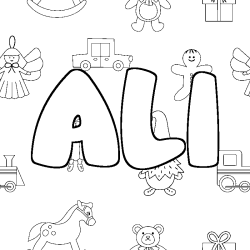 ALI - Toys background coloring