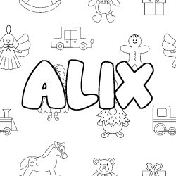 ALIX - Toys background coloring