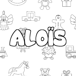 ALO&Iuml;S - Toys background coloring