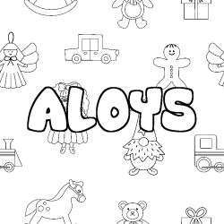 ALOYS - Toys background coloring