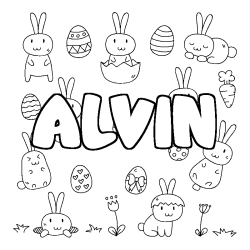 ALVIN - Easter background coloring