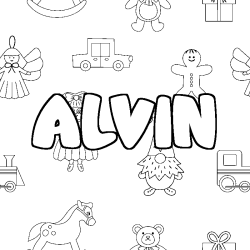 ALVIN - Toys background coloring