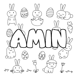 AMIN - Easter background coloring