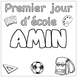 AMIN - School First day background coloring