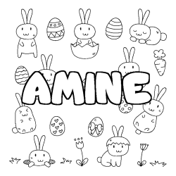 AMINE - Easter background coloring