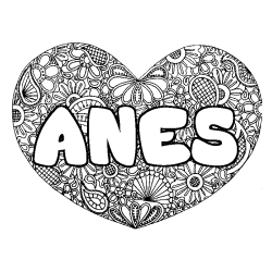 ANES - Heart mandala background coloring