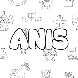 ANIS - Toys background coloring