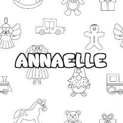 Coloring page first name ANNAELLE - Toys background