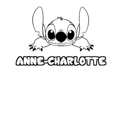 Coloring page first name ANNE-CHARLOTTE - Stitch background