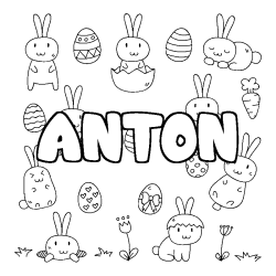ANTON - Easter background coloring