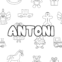 ANTONI - Toys background coloring