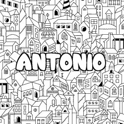 ANTONIO - City background coloring