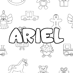 ARIEL - Toys background coloring