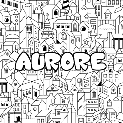 AURORE - City background coloring