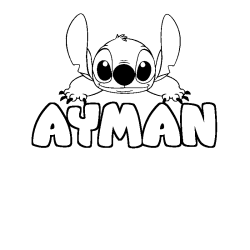 AYMAN - Stitch background coloring