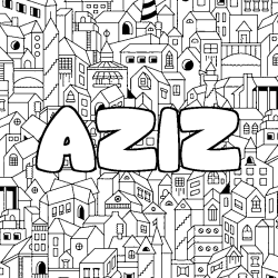 AZIZ - City background coloring