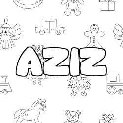 AZIZ - Toys background coloring