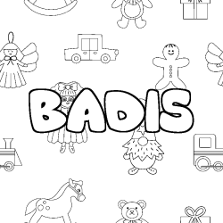 BADIS - Toys background coloring