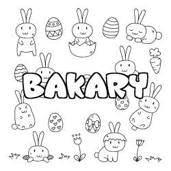 BAKARY - Easter background coloring