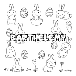 BARTHELEMY - Easter background coloring