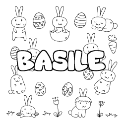 BASILE - Easter background coloring