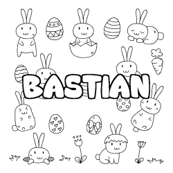 BASTIAN - Easter background coloring