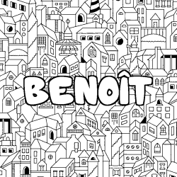 BENO&Icirc;T - City background coloring