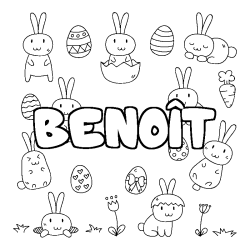 BENO&Icirc;T - Easter background coloring