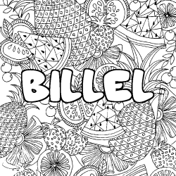 BILLEL - Fruits mandala background coloring