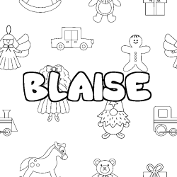 BLAISE - Toys background coloring