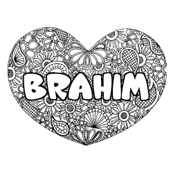 BRAHIM - Heart mandala background coloring