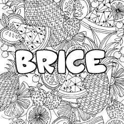 BRICE - Fruits mandala background coloring